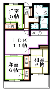 フルールツヅキII【3階】の間取り