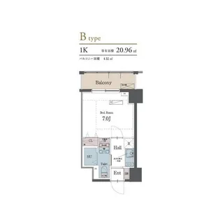 ラグゼナ横浜鶴見【7階】の間取り