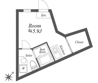 ルクレ神宮前【3階】の間取り