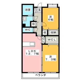 Court・Girasole西焼津【4階】の間取り