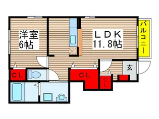 アルヴィータII【1階】の間取り