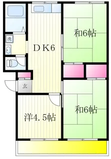 グリーンパーク南柏【3階】の間取り