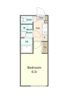 ガルネリ鶴ヶ峰【2階】の間取り