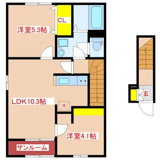 マ・メゾンII A【2階】の間取り