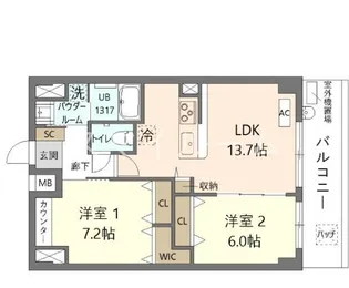 K.Curacion【9階】の間取り