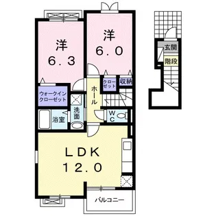 ヴィラ セレーナ【2階】の間取り