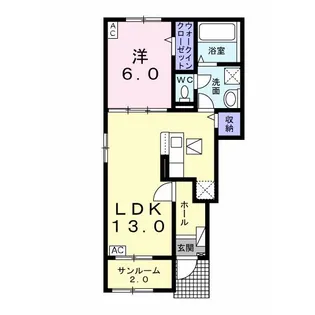 ベルファミーユVI【1階】の間取り