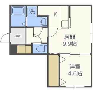 F・ASAHI S7W17【2階】の間取り