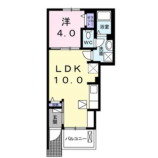 ハーモニアスガーデン【1階】の間取り