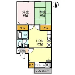 ピーチガーデン【1階】の間取り