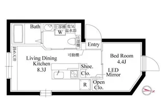 CASA GRAZIE西大島【4階】の間取り
