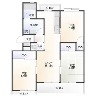 桜台マンション【4階】の間取り