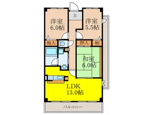 トレビバ-ス上山手公園1【3階】の間取り