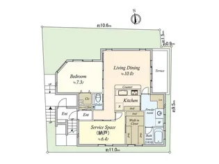 OCTO自由が丘【1階】の間取り