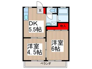 グリ-ンパナハイツA【2階】の間取り