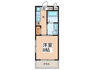 アゼ-ルリド-マンション【1階】の間取り
