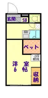 レオパレスヴィクトワール【2階】の間取り