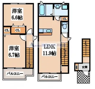 メゾンアルカンシエルIの間取り
