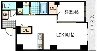 グランディール烏丸【6階】の間取り