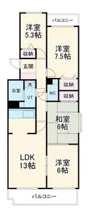 グランドハイツ原【3階】の間取り