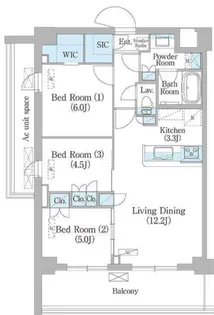 NIIYA平和台【3階】の間取り