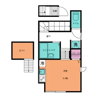 シャトン王子神谷【1階】の間取り