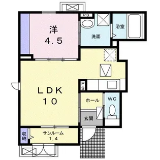 ミニヨン・フィオーレ【1階】の間取り