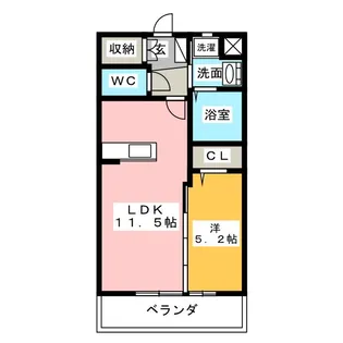 メゾン・リヴェール【5階】の間取り