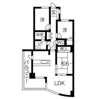 イマージュアークヒルズ黒崎西【14階】の間取り