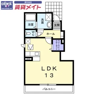 リバー ラック【1階】の間取り