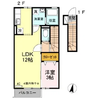 D-roomSAKURA【2階】の間取り