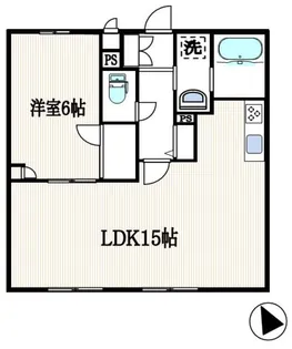 ル・クレール宿河原B【1階】の間取り