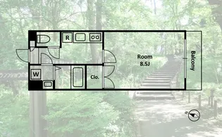 サンムラカミウエストエンド【2階】の間取り