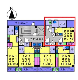 ウイングタカオ【4階】の間取り