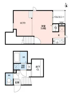 CBヴィレッタ津福駅前【2階】の間取り