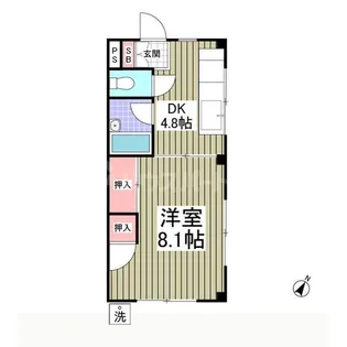 柏東ハイツ【1階】の間取り