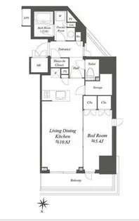 AIFLAT文京本駒込【10階】の間取り