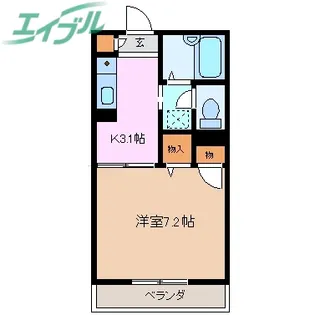 セントレージ伊倉【1階】の間取り