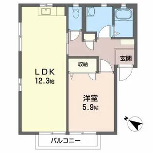 ディアス貴船 B棟【2階】の間取り