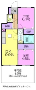 リバーストーン【1階】の間取り