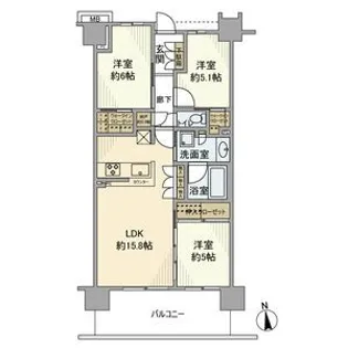 オハナ新所沢デュアーレ【3階】の間取り
