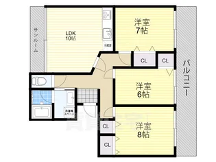 フラーヴォエッセ【6階】の間取り