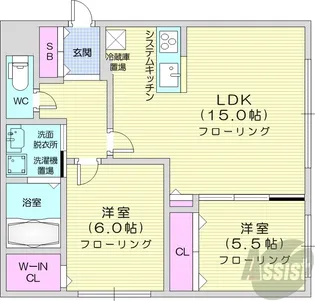 モルティーニ南円山【3階】の間取り