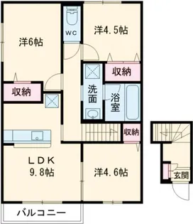 ニューコスモス【1階】の間取り
