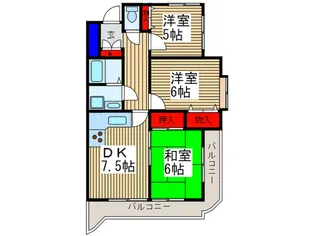 コスモマンション【5階】の間取り