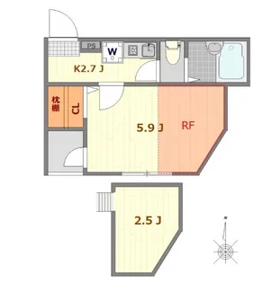 マーレ西新井【3階】の間取り