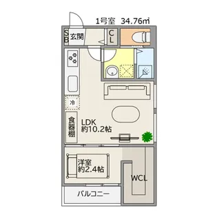TRIOVE JR久留米アクシス【3階】の間取り