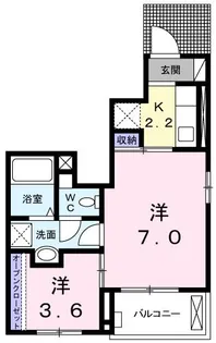 エスポワール前里【1階】の間取り