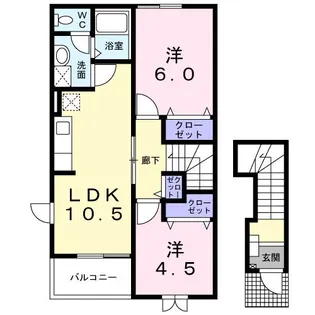 セントラル明日香 A【2階】の間取り
