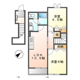 メゾン・ド・ノルテ【2階】の間取り